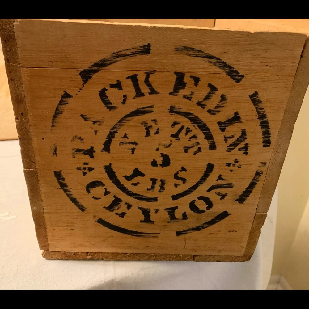 Wooden Shipping Box - 5 Lbs Pekoe Tea. NZ